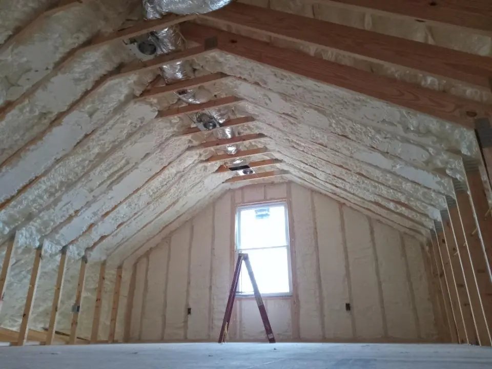 Spray foam roofing application for Crawl Space Insulation project in Horace
